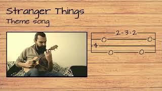 Stranger Things Theme song UKULELE TUTORIAL W/ LYRICS