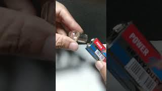 12 volt bike's bulb testing with 9 volt battery #shorts