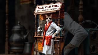 ️Tea-riffic Tom ##cat #funtainment #cute #hindisong #trendingshorts #funny #shahrukh #bollywood