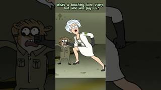 What a touching love story, but who will pay us？#shorts#regularshow