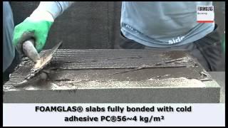 FOAMGLAS® Interior wall insulation with roughcast finish.