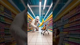 ️ Evolution of; White Gorilla with Children Crying shopping  Meno Milky  #cat #cute #shorts #love