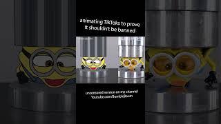 Minion Hydraulic Press Brutal Crush - Animated