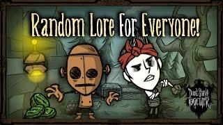 Random LORE For Every Survivor! [Don't Starve Together Lore]