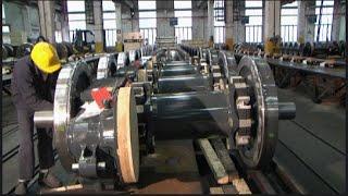 Incredible heavy duty railway wheel manufacturing process.