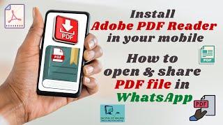 Best PDF Reader App |  How to Open and Share PDF file in Whats App | Digital iT Online