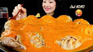Spicy Jhol Momo Mukbang | Momos Eating Challenge | Dumplings