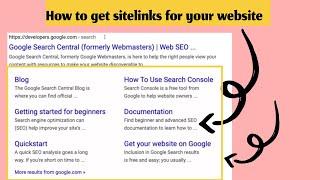 How to get sitelinks for your website in google search