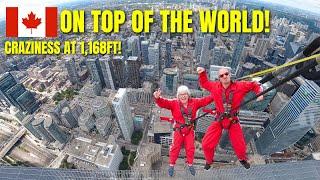 Hanging off the tallest building in Canada! (Toronto CN Tower Edge Walk with mom!)