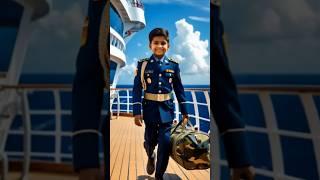 Indian army baby saves a cruise ship lost in the sea #ai #funny  #aianimation #shorts #youtubeshorts