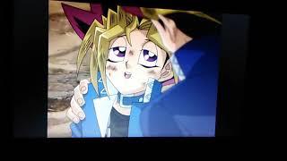 Atem (Yami Yugi) and Yugi talking to each other