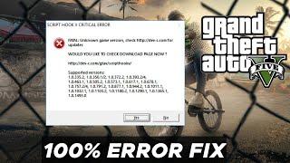 How To Fix Script Hook V Critical Error (2023) | GTA 5 Mods | Techyu Gaming