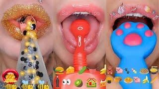 Emoji Food Challenge Satisfying ASMR Eating FROZEN HONEY SPRINKLES 먹방