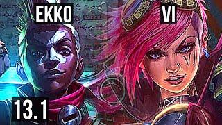 EKKO vs VI (JNG) | 15/1/10, 70% winrate, Legendary | EUW Master | 13.1