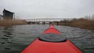 Kayak around Arken, museum of modern art in Ishøj, Copenhagen Denmark