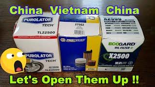 Purolator TL22500 Oil Filter, Napa Proformer 27502 Oil Filter, Ecogard X2500 Oil Filter Comparison