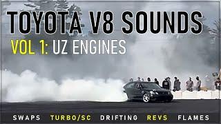 Crazy TOYOTA & LEXUS V8 engine sounds: VOL 1 (UZ series) | NA, Turbo, Supercharged