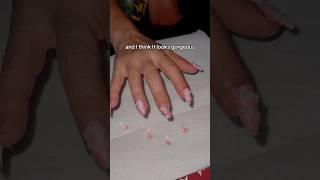 I did my aunts nails out of wax candy #shorts #candy