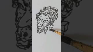 Traditional brush and Ink