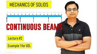 Continuous Beams || Example on UDL || Lecture 2