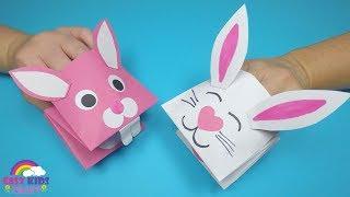 How to Make a Paper Bunny Hand Puppet | Easter Craft for Kids