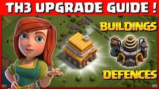 Town Hall 3(Th3) Upgrade Guide(Hindi) | Upgrade Guide Th3 - Clash of clans