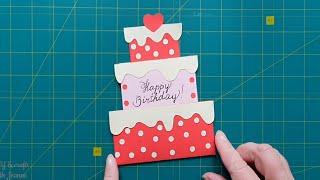 Открытка с днем рождения / DIY birthday card / handmade birthday greeting card / pop up card |