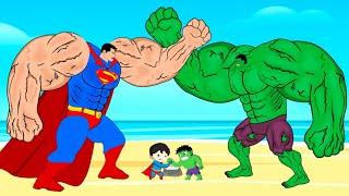 Evolution of HULK Vs Evolution of SUPER-MAN Arm Wrestling Fight : Who Is The King Of Super Heroes ?