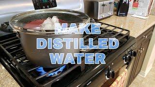 HOW TO Make DISTILLED WATER - At Home EASY!! | Please APPLAUD this video if it helps you :)