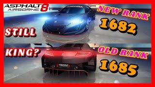 Asphalt 8, Acura NSX GT3 Evo Multiplayer Test After Get New Rank- 1682