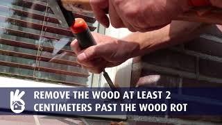 Wood Filler Eazyfix® Step 1: Remove Wood Rot