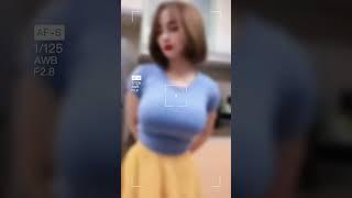 sexy asian girl with big boobs dancing