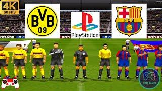 Winning Eleven 2002 Gameplay - Dortmund vs Barcelona - Duckstation PS1 on PC - Full Game [4K60]