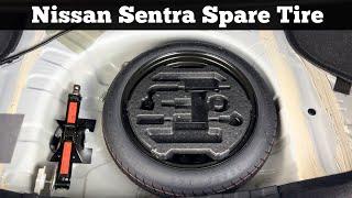 2020 - 2025 NISSAN SENTRA Spare Tire Location - How To Remove Spare, Jack & Tire Wrench Change Flat