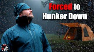 Hunkering Down in the Storm - Heavy Rain & Snow Camp