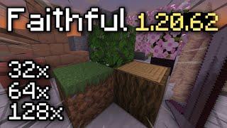 Faithful 32x 64x 128x MCPE, JAVA 1.20.62 | The Best Minecraft Bedrock Edition Survival Texture Pack!