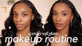 DETAILED everyday makeup tutorial for beginners | soft glam, acne scars