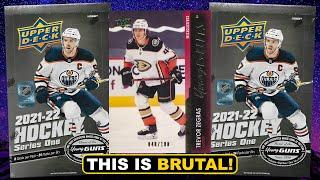 WHAT HAPPENED TO THIS CROP?!? - 2021-22 Upper Deck Series 1 Hockey Hobby Box Break x2