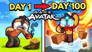 I Survive 100 DAYS in Avatar the Last Airbender! (Minecraft)