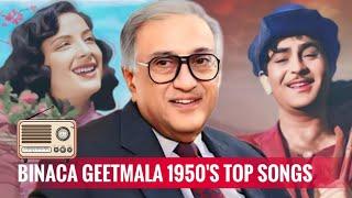 Binaca Geetmala Each Year Top 10 Songs in 50s Era (1953-1959)