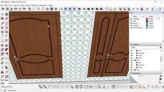 MAJ Door V1.0.5. Sketchup Plugin to cut "MAJ Walls" and create doors on it.