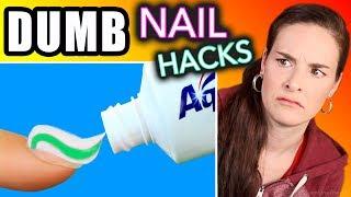 Testing DUMB Nail Hacks (SimplyNailogical torture)