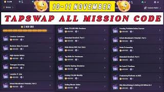 10-11 November TapSwap All Video Code | TapSwap 10-11 november All Mission Code