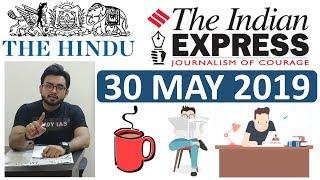THE HINDU NEWSPAPER  ANALYSIS TODAY - 30 MAY 2019 in Hindi for UPSC IAS - DAILY CURRENT AFFAIRS