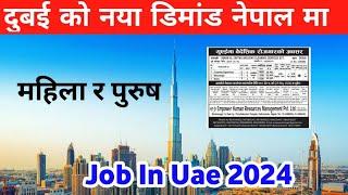 Job In Uae 2024 || Dubai Demand In Nepal 2081 || Gulf Jobs For Nepalese ||