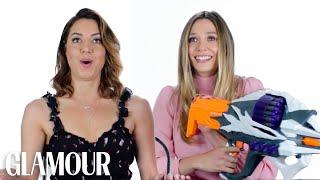 Elizabeth Olsen and Aubrey Plaza Review Kids Toys | Glamour