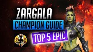 RAID: Shadow Legends | Zargala Champion Guide | Top 5 Epic in Raid Shadow Legends! Arena Nuker!