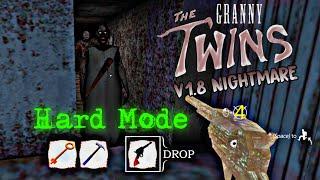 The Twins in Granny v1.8 Nightmare Atmosphere On Hard Mode With Guests