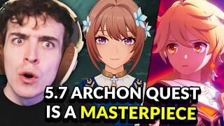 GENSHIN'S BEST QUEST?!? 5.7 Archon Quest FULL REACTION | Genshin Impact