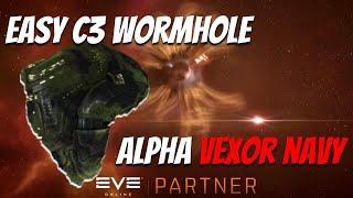 EVE Online: C3 wormholes | ALPHA friendly Vexor Navy Issue